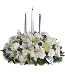 Silver Elegance Centerpiece In Waterford Michigan Jacobsen's Flowers